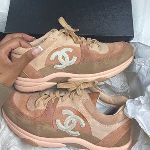 Pink/Beige Chanel Trainers